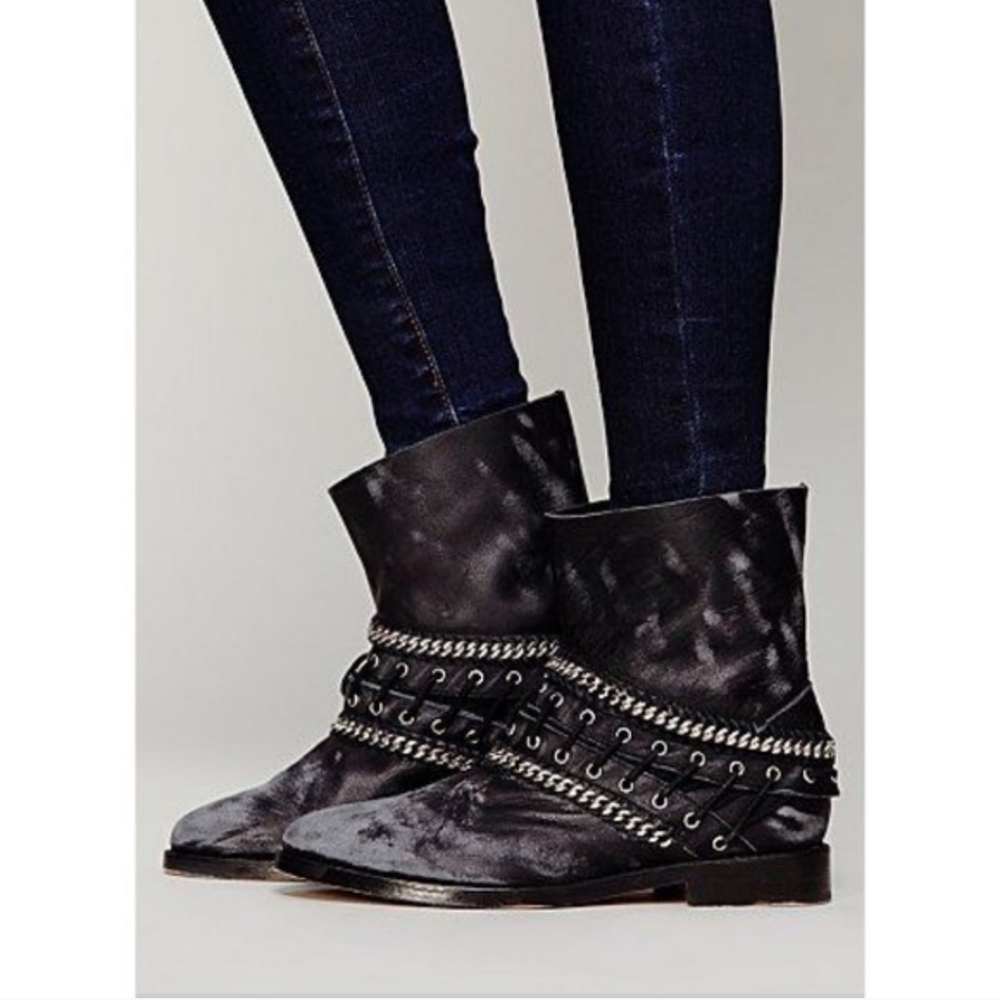 Free People Distressed Chain Boot